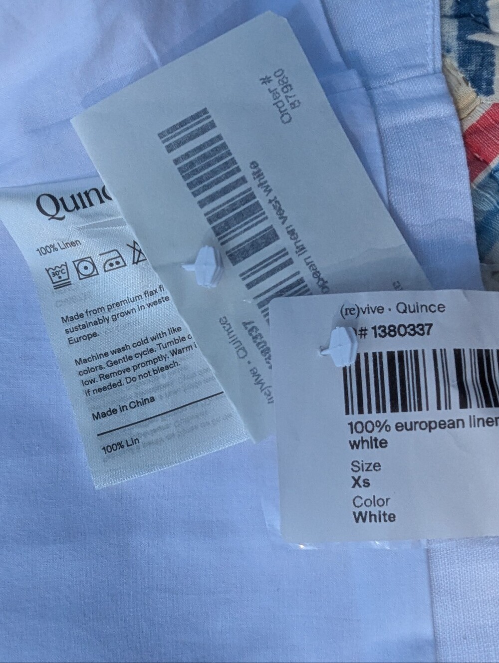 Quince European Linen Vest White Xs - Picture 4 of 6